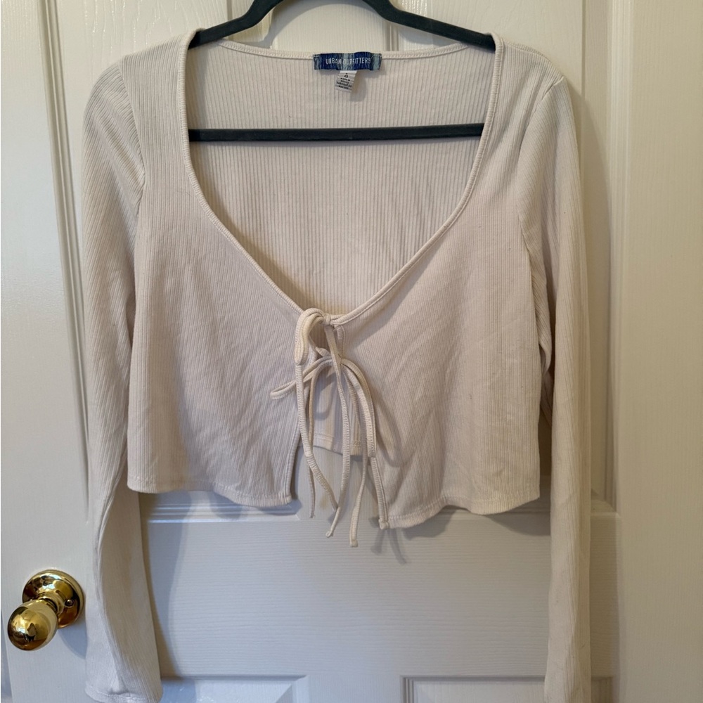 Urban Outfitters Tie Front Crop Top - L